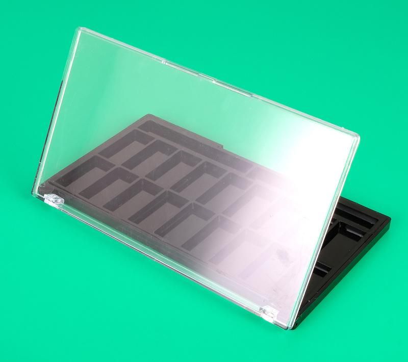 Manufacturer Square Makeup Packaging Black Private Label Empty Eye Shadow Palette 8 Hole