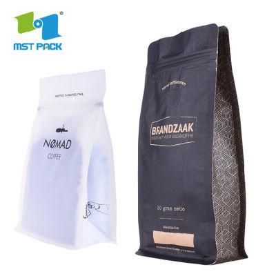 Box Bottom Matt Roasted Grind Coffee Packaging Bag Pouches
