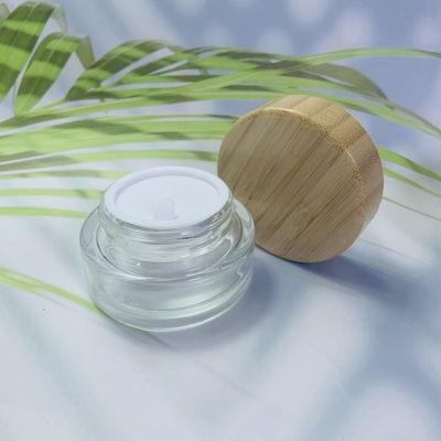 for Bukhoor Package/ Cream Package Bamboo Cap Customized Logo Cosmetic Jar