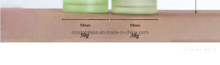 Empty Glass Green Lotion Pump Bottle for Face Cleaner