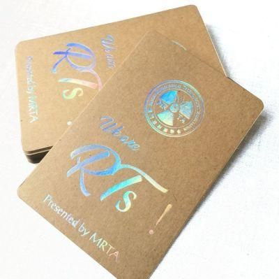 Garment Accessories Custom Brown Kraft Paper Hang Tag with Eyelet for Jeans, Article, Gift