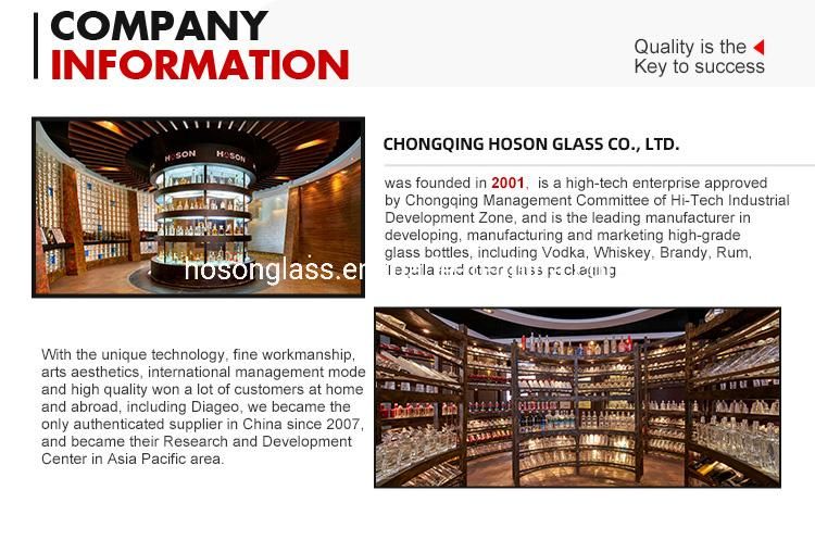 Hoson Professional Manufacturer Color Spraying 500nk 750ml 375ml 700ml 1000ml Whiskey Rum Gin Vodka Bottles Bong Vodka Bottles