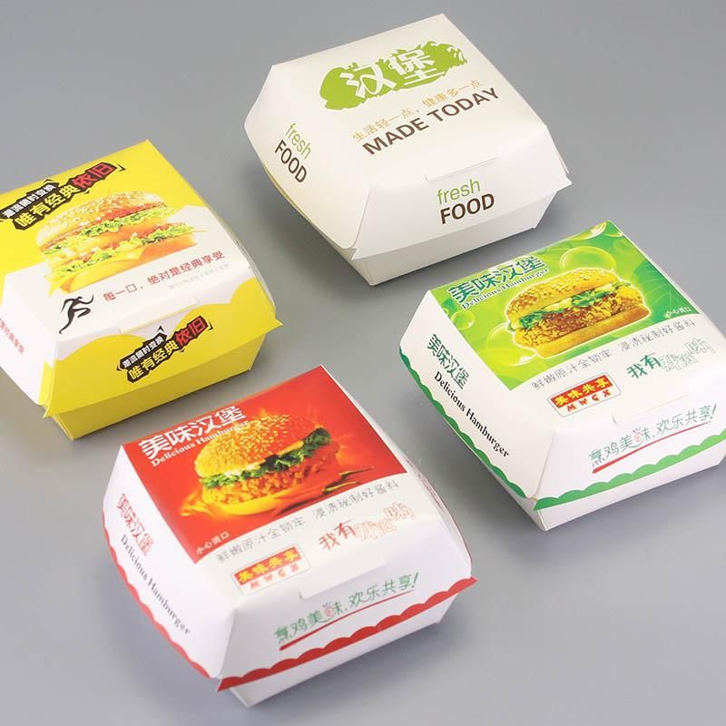 Customzied Hamburger Food Package Print Your Logo Box Apple Pie Snack Packaging Food Packaging Boxes Take out Container Food Box Luch Box