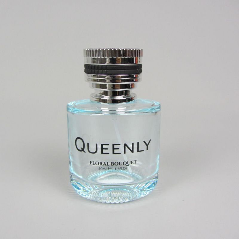 Factory Wholesale 50ml Empty Spray Glass Perfume Bottle with Metal Cap