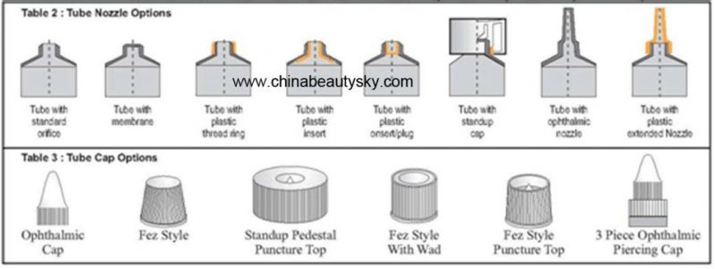 6 Colors Offset Printing Empty Aluminum Laminated Hair Color Cream Cosmetic Packaging Tubes