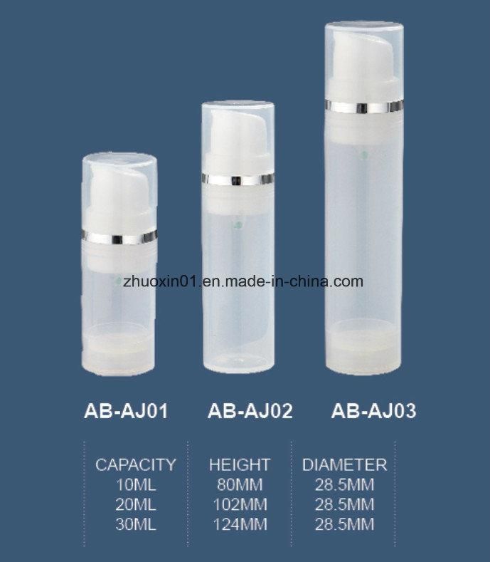 Made in China PP Airless Bottle, 10ml 20ml 30ml Airless Cosmetic Bottle