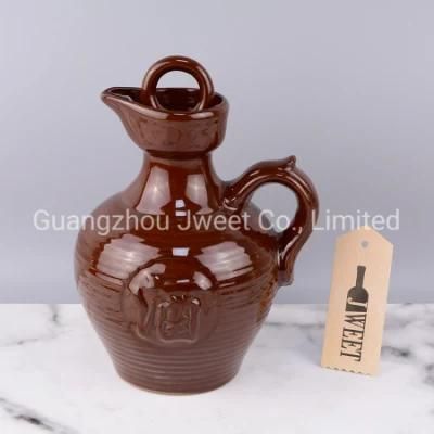 Custom Painted Color Sake Bottle Ceramic Liquor Tequila Bottle