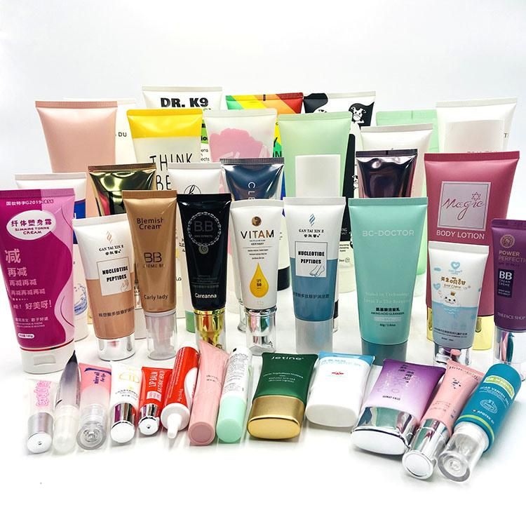Empty Surface Round Shape Cosmetic Tube Packaging with Screw Cover