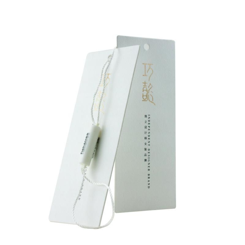 High Quality Golden Hot Stamping Printed Offset Paper 4*9cm Hang Tag