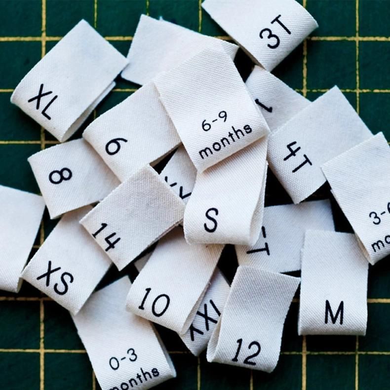 Clothing Emblems Custom Woven Clothing Tag Label Polyester Custom Garment Clothes Labels Tags Fold Woven Size Garment Label Shirt Tags for Clothing