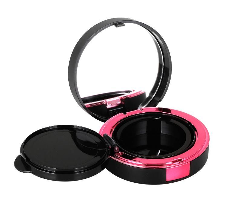 15g Luxury Black Round Air Cushion Bb Foundation Case with Mirror 15g Empty Bb Cream Cushion Liquid Foundation Container