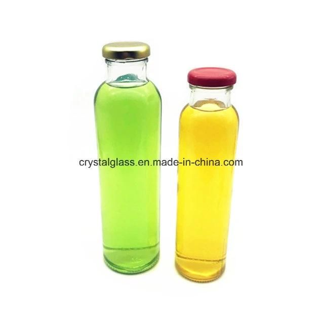 Customize Mineral Water Glass Bottle with Bamboo / Metal Closure 750ml