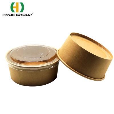 Biodegradable Salad Bowl Eco Friendly Disposable Kraft Paper Bowl