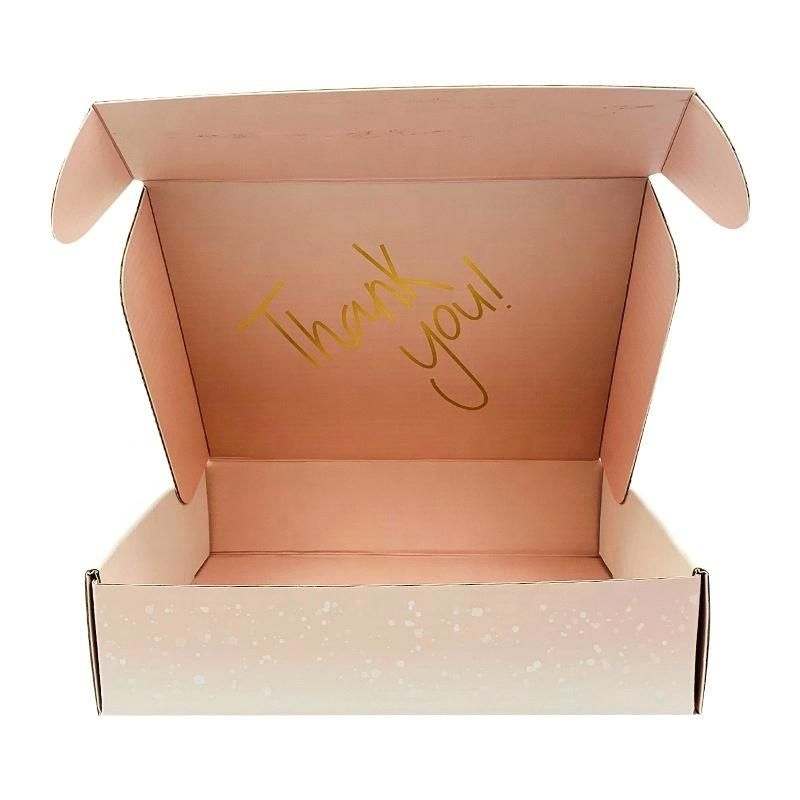 Custom Double-Sided Printed E-Flute Folded Corrugated Mailer Shipping Box for Clothes /Shoes/ Cosmetic Perfume Gift Packaging