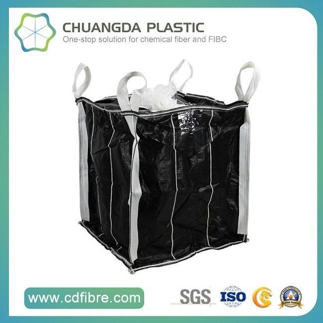Black FIBC Ton Jumbo Container Big Bag with Baffle Inside