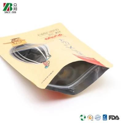 ZB Packaging Paper Bag China Food Packaging Bag Manufacturer Bio-Degradable Stand up Kraft Paper Bag with Ziplock
