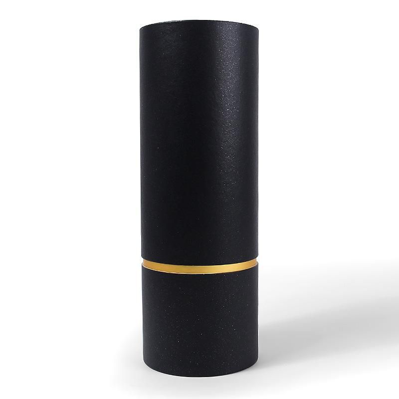High Quality Custom Logo Black Gift Box Packaging Cardboard Cylinder Paper Tube