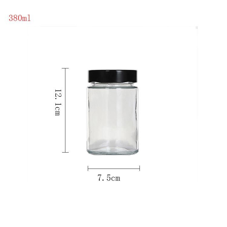 380ml Straight Side Jam Good Honey Glass Jar with Deep Lid
