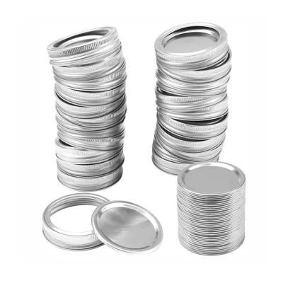 Custom 70mm 86mm Regular Sliver Metal Wide Mouth Glass Canning Mason Jar Lids