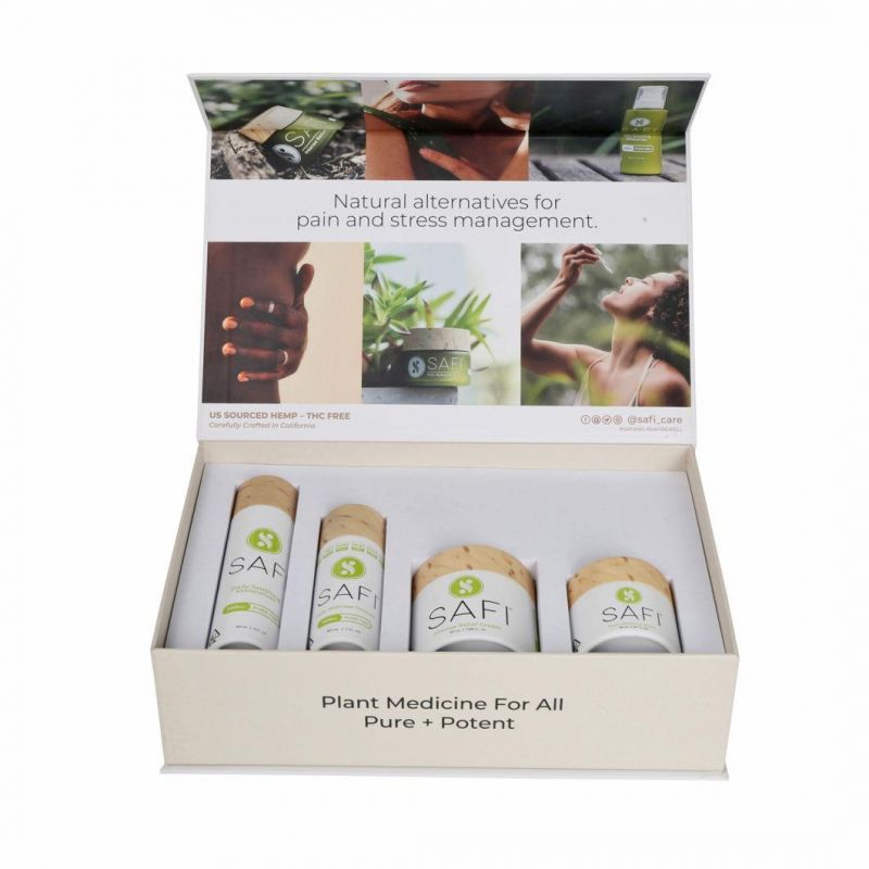 Customized Luxury Cosmetic Bottle Magnetic Cardboard Packaging Gift Boxes
