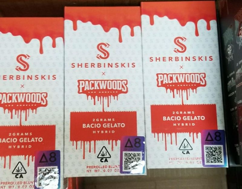 Shipped in USA Packwoods 2 Gram Dry Herb Flower Hand Roll Blunt with Oil and Kief Package Preroll Joint Packaging in Stock