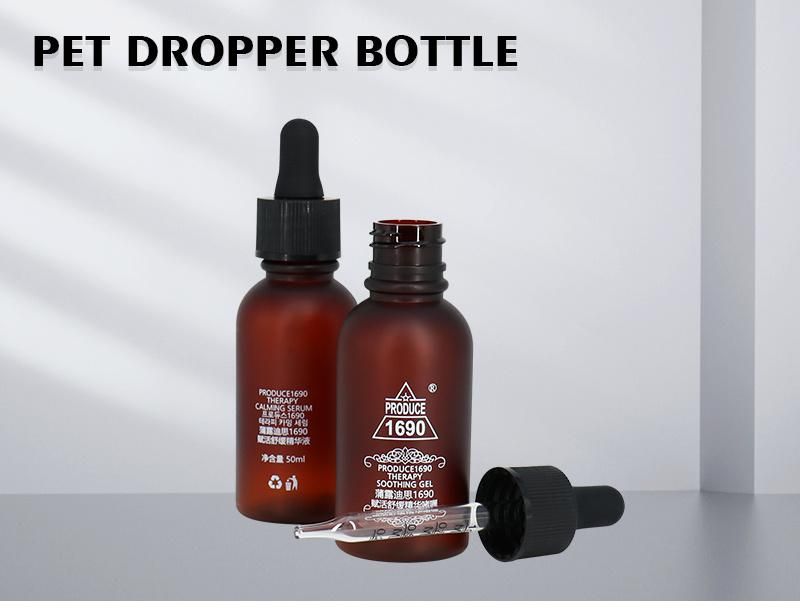 Best-Selling Boston Round 50ml Amber Pet Dropper Bottle