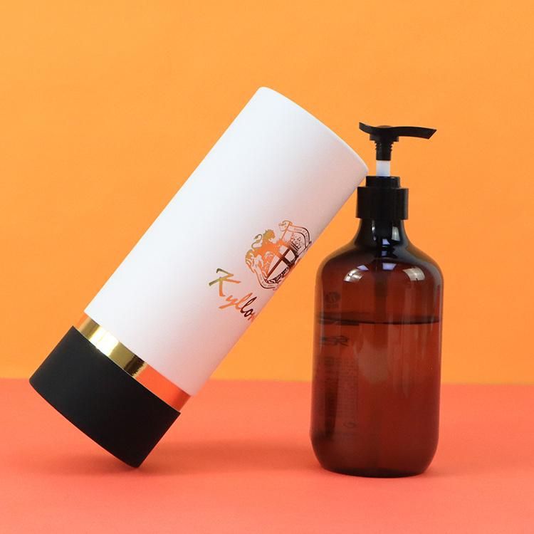 Firstsail Wholesale Luxury Design Shampoo Bottle Packaging Box Cylinder Cardboard Cosmetic Skin Care Perfume Paper Tube