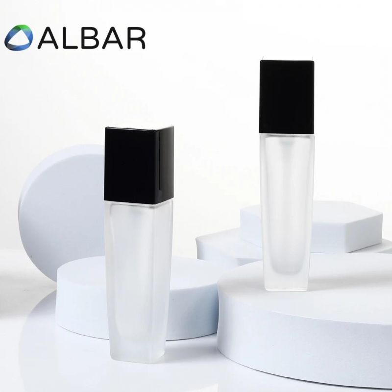 Foundation Liquid Serum Essential Oil Glass Bottles for Skin Care with Black Gold Caps