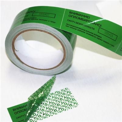Pet Material Tamper Evident Security Void Packaging Tape Label Stickers
