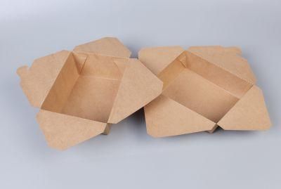 Disposable Biodegradable Chinese Takeaway Kraft Paper Fast Food Container