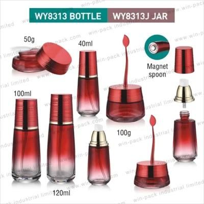 Win-Pack Glass Skincare Bottle and Jar for Lotion and Toner