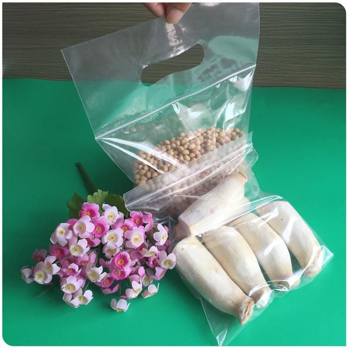 Transparent LDPE Plastic Food Storage Zipper Bag Recycled