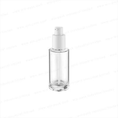Custom Pretty Glass Liquid Bottle with Golden Color Cap and Lotion Pump 100ml 40ml 120ml