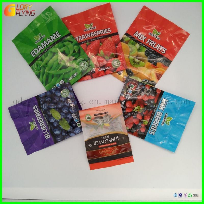 Frozen Fruit and Vegetable Product Plastic Bag/Fresh Fruit and Vegetable Food Packaging Stand up Blueberry Zipper Bags
