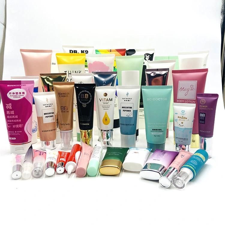 Plastic Transparent Body Lotion Tube Cosmetic Packaging Tube 200ml