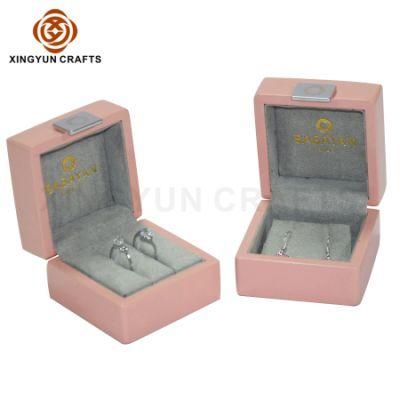 Pink Ring Box Wooden Jewelry Box Custom Wood Factory Direct Supply Custom Logo High Quality Gift Box