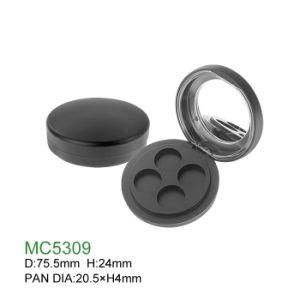 Customized Wholesale Plastic Empty Round Eyeshadow Palette Cosmetic Beauty Case with Mirror