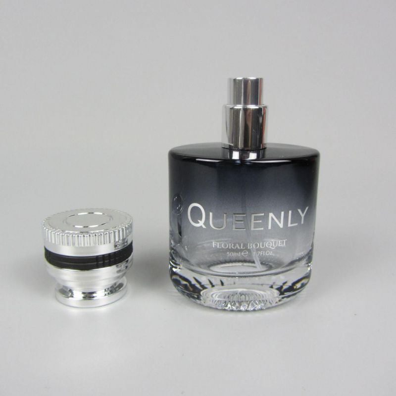 Factory Wholesale 50ml Empty Spray Glass Perfume Bottle with Metal Cap