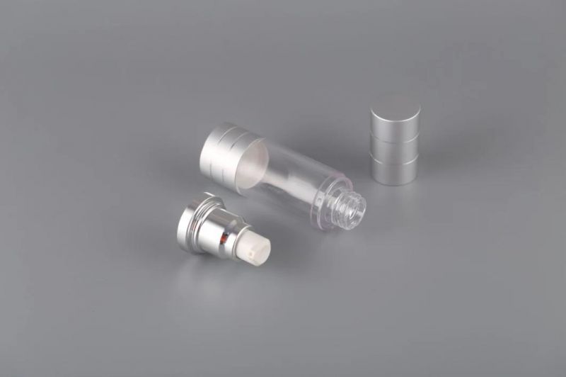 Factory Price Alumium Technology Airless Bottles Silver Color Lotion Cosmetic Bottles for Skin Care