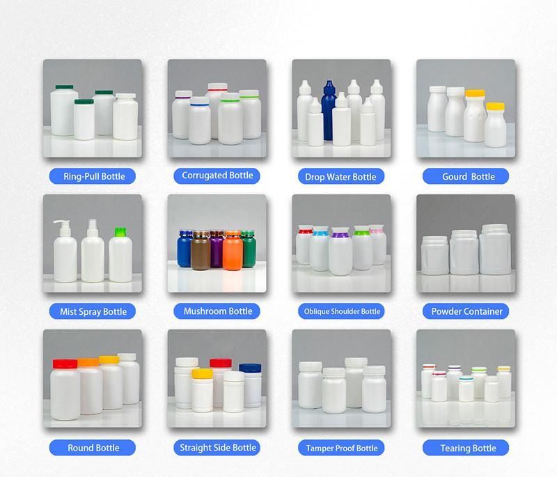 150ml Double Cap HDPE Tablet/Pill/Capsule/Food Grade Plastic Packaging Bottle