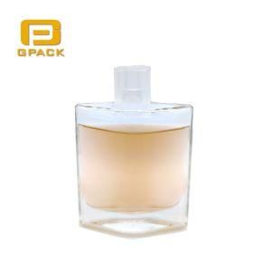 50ml 100ml Empty Lancome Paris Model Glass Perfume Bottle with Frosted Surlyn Cap Ribbon Pump Glass Perfume Bottles Wholesale