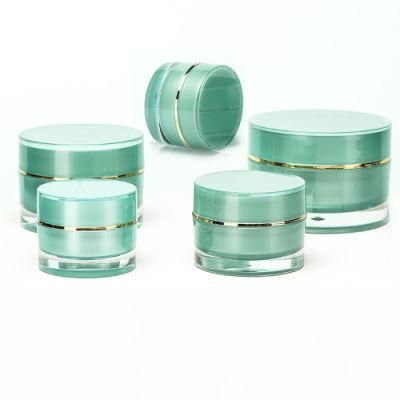 50g Green Acrylic Cream Jar for Cosmetic