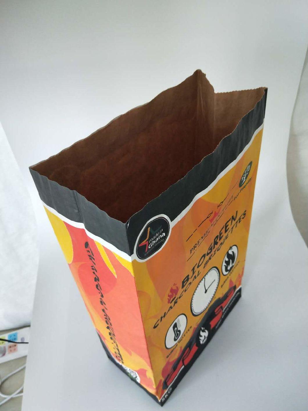 2ply Bleach Kraft Paper 3kg 4kg BBQ Charcoal Packing Bags