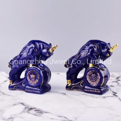 Custom Ceramic Animal Vodka Bottle Mini Ceramic Liquor Vodka Bottle