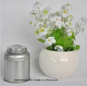 Custom Silver Airtight Small Round Packaging Tin Box with Inner Lid Without Printing