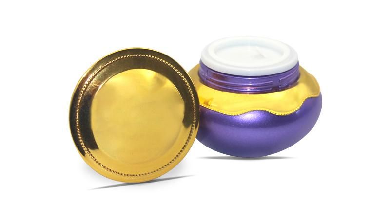 15g Luxury Empty Plastic Cream Jar with Gold Lid