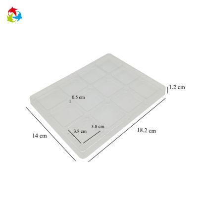 Thermoformed Rectangular Chocolate Square Cavity Clear Plastic Trays