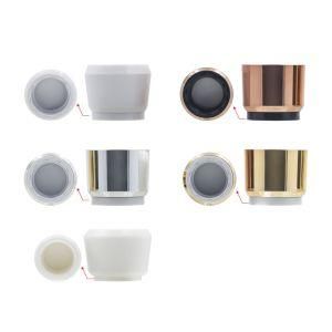 Hot Cosmetic Bottles Seal Electroplated Gold/Silver Customized Plastic Screw Cap