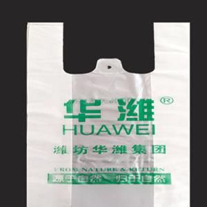 Corn Starch Made Biodegradable Bags Supermarket Plastic Carry Shopping Bags T-Shirt Bag