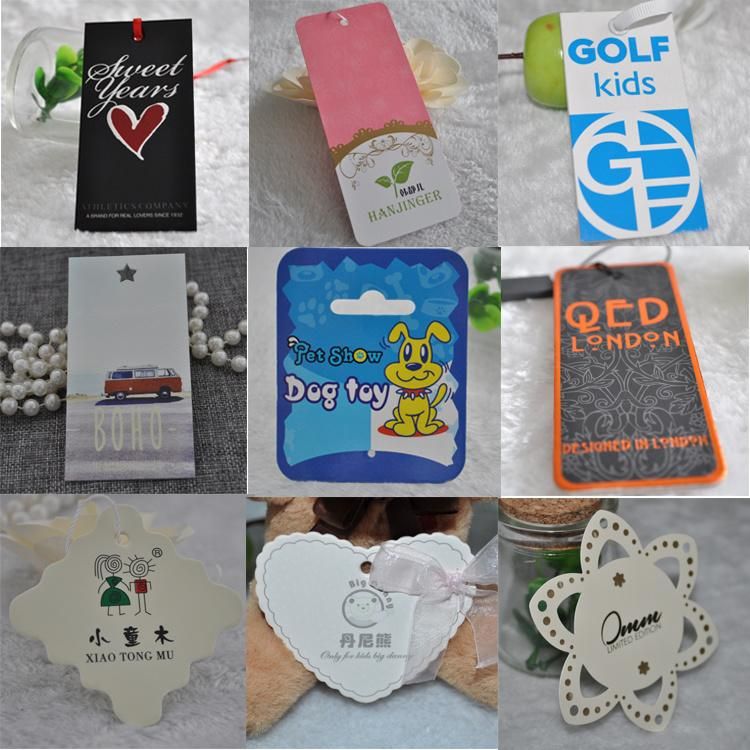 Cheap White Paper Clothing Label with Custom Printing